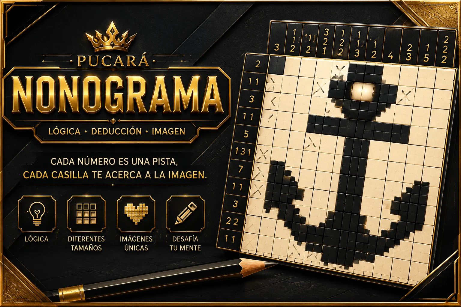 PUCARÁ Nonograma: lógica, deducción e imagen